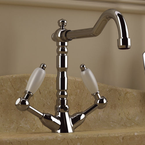 Countertop double-handle mixer tap - RT7114 - DANIEL RUBINETTERIE - chrome-plated brass / kitchen / 1-hole