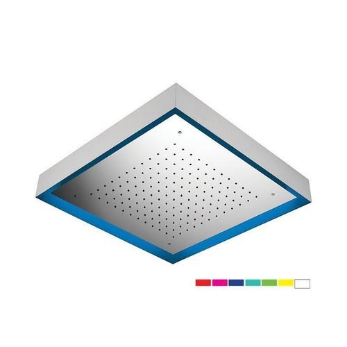 Ceiling-mounted shower head - Colortherapy - DANIEL RUBINETTERIE - ceiling / square / with chromotherapy showerhead