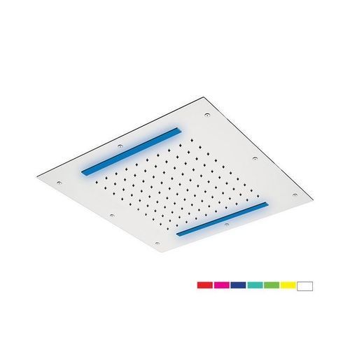 Ceiling-mounted shower head - A579JCM43 - DANIEL RUBINETTERIE - square / with built-in light / rain