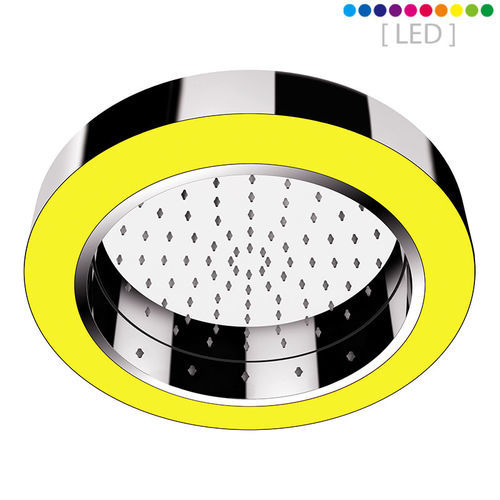 Ceiling-mounted shower head - A578LEFSACM35 - DANIEL RUBINETTERIE - round / with built-in light / with chromotherapy