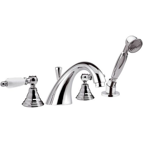 Double-handle bathtub mixer tap - RT4192  - DANIEL RUBINETTERIE - deck mounted / chrome-plated brass / bathroom