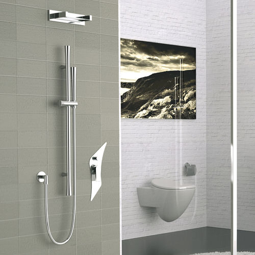 Wall-mounted shower set - DV614ZC - DANIEL RUBINETTERIE - contemporary / with hand shower