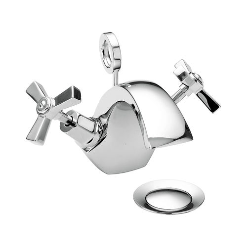 Double-handle washbasin mixer tap - TGRDC04 - HERITAGE BATHROOMS - countertop / chromed metal / bathroom
