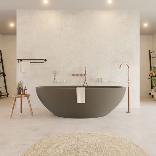 Oval bathtub - 290190 SOLIDELLIPSE-DG - IDEAVIT B.V - freestanding / Solid Surface / contemporary