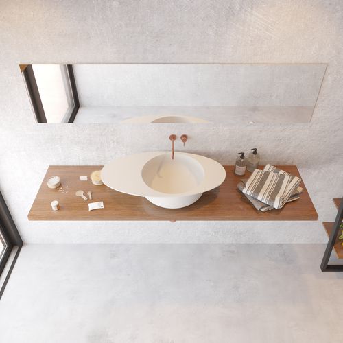 Countertop washbasin - 290228 SOLIDCAP 8.0 - IDEAVIT B.V - Solid Surface / oval / without hole