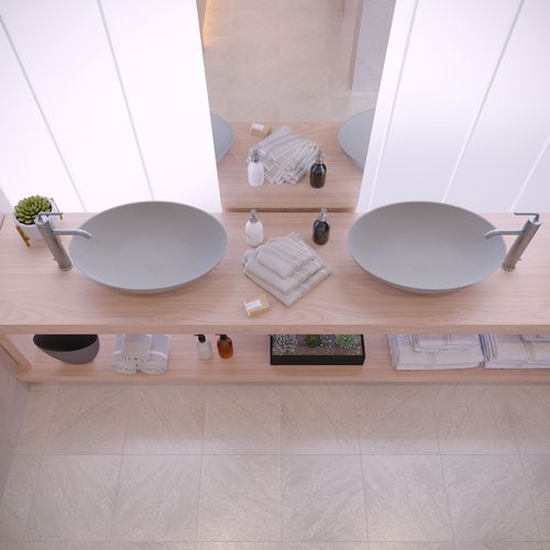 Countertop washbasin - 290031 SOLIDTHIN-OV/LG - IDEAVIT B.V - Solid Surface / oval / without hole