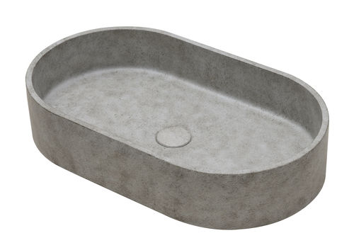 Free-standing washbasin - 290292-D1 IDEA.FORM-D1 - IDEAVIT B.V - concrete / oval / without hole