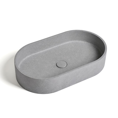 Free-standing washbasin - 290292-B1 IDEA.FORM-B1 - IDEAVIT B.V - concrete / oval / without hole