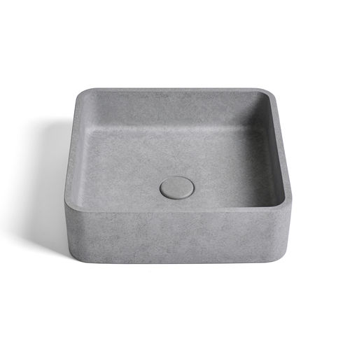 Free-standing washbasin - 290305-B1 IDEA.ZOE-B1 - IDEAVIT B.V - concrete / square / without hole