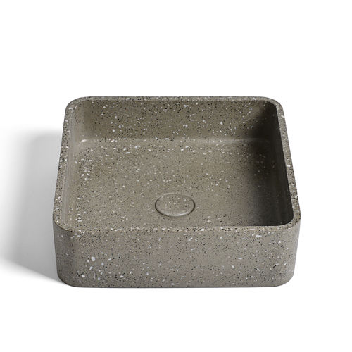 Free-standing washbasin - 290305-E10 IDEA.ZOE-E10 - IDEAVIT B.V - concrete / square / without hole