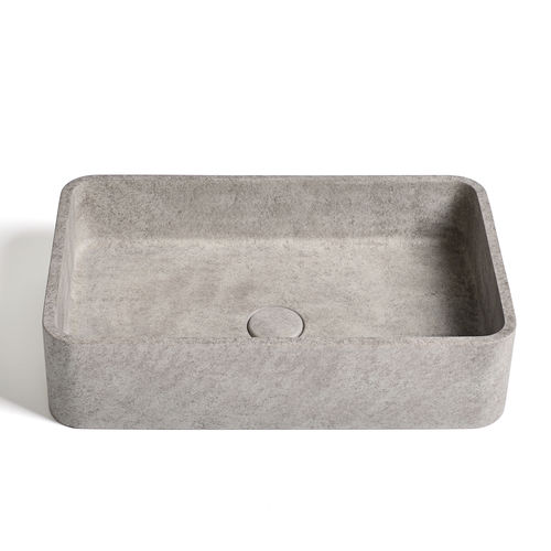 Free-standing washbasin - 290306-D1 IDEA.GAIA-D1 - IDEAVIT B.V - concrete / rectangular / without hole