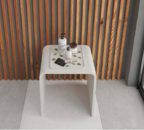 Contemporary stool - 284232 SOLIDTONDO - IDEAVIT B.V - composite / Solid Surface / double