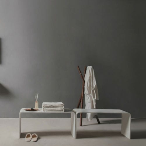 Contemporary table - 290071 SOLIDTONDO - IDEAVIT B.V - Solid Surface / resin base / rectangular