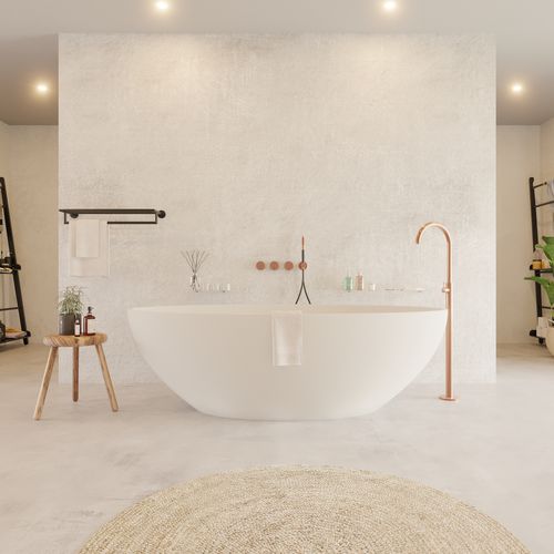 Oval bathtub - 290032 SOLIDELLIPSE - IDEAVIT B.V - freestanding / professional / Solid Surface