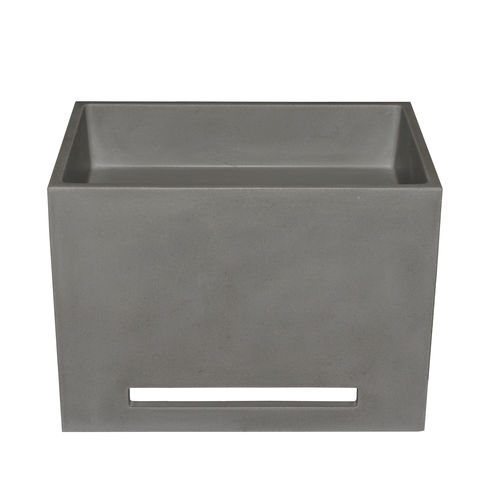 Wall-mounted washbasin - 290335-D5 IDEA.WALL-D5 - IDEAVIT B.V - concrete / rectangular / without hole