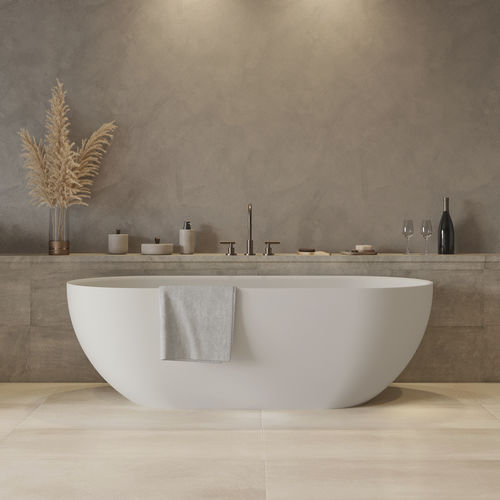 Oval bathtub - Solidera-170 - IDEAVIT B.V - freestanding / for homes / professional