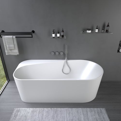 Oval bathtub - 290358 VIVA-ACRYL - IDEAVIT B.V - back to wall / for homes / professional