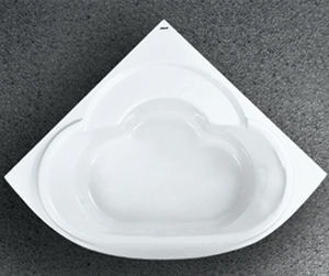 Corner bathtub - FUSION: JBT-WHT-FUSN140X - Jaquar - ceramic / white