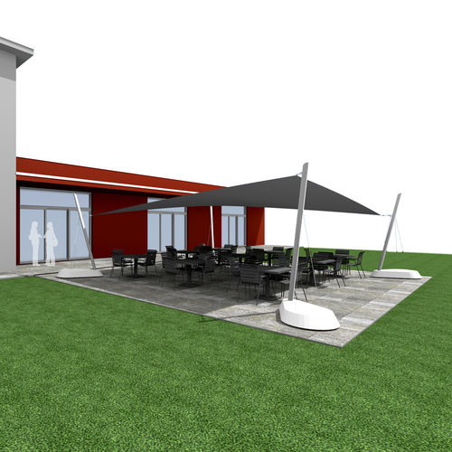 UV-resistant shade sail - SISTEMA A VELA EAGLE - Proverbio Outdoor Design - waterproof / custom-made / commercial