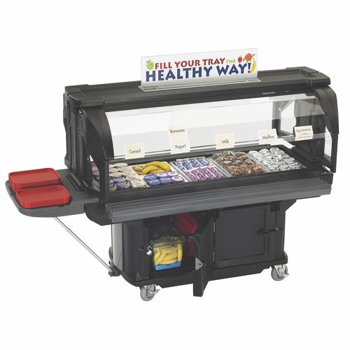 Central refrigerated buffet - VBRU - Cambro - wheel / for school / for restaurant