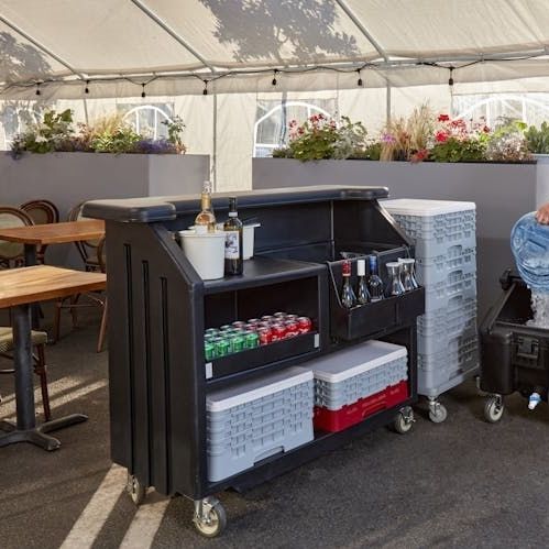Bar counter - BAR54 - Cambro - polyethylene / upright / outdoor