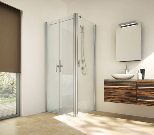 Swing shower screen - TWISTLINE - artweger - curved / corner / for alcoves