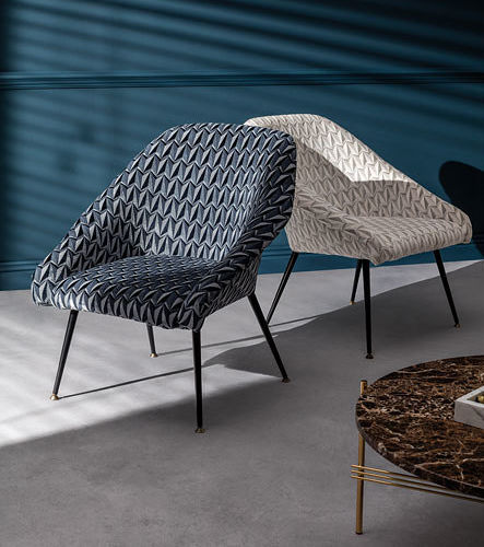 Upholstery fabric - ORIGAMI ROCKETINOS  - Kirkby Design - geometric pattern / polyester / viscose