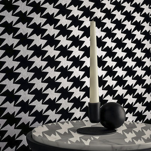 Printed wall-covering - ZIG ZAG BIRDS - Kirkby Design - home / fire-retardant