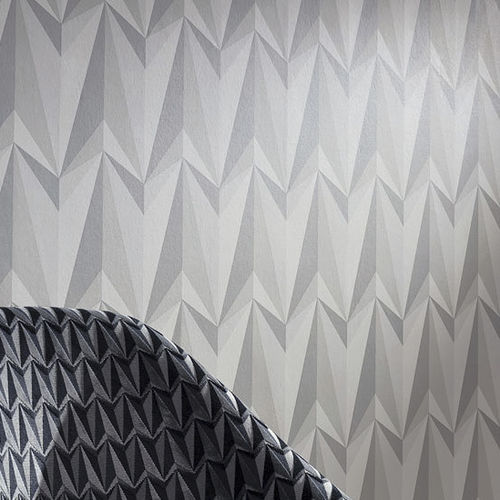 Velvet wall-covering - ORIGAMI ROCKETS - Kirkby Design - 3D / home / fire-retardant