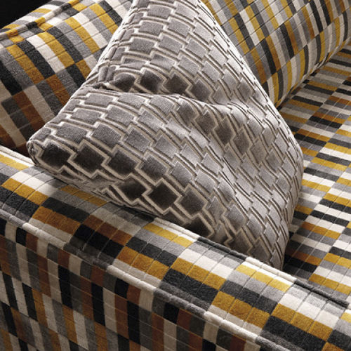 Upholstery fabric - UNDERGROUND : BAKERLOO - Kirkby Design - geometric pattern / polyester / viscose