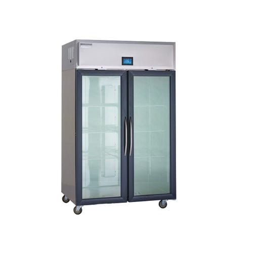 Shelf refrigerated display case - GAH-G REACH-INS - Delfield - for shop / stainless steel / with door