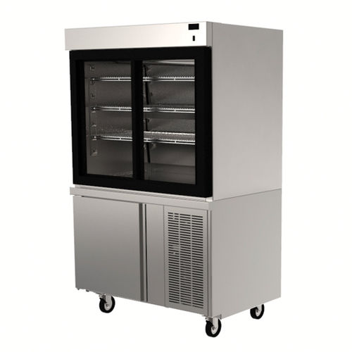 Shelf refrigerated display case - F15 SERVIEW - Delfield - for shop / stainless steel / with door