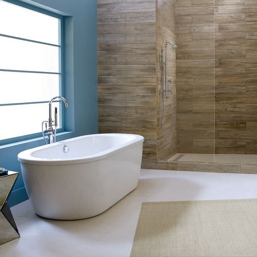 Oval bathtub - CADET - AMERICAN STANDARDS - free-standing / acrylic / white