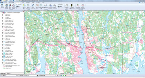 Geographic Information System (GIS) software - GEOMEDIA - Intergraph - for steel structures