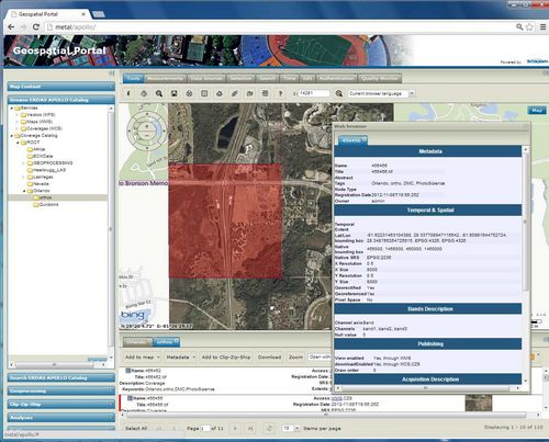 Geographic Information System (GIS) software - GEOSPATIAL PORTAL - Intergraph - for steel structures