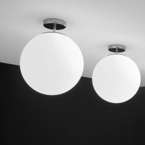Contemporary ceiling light - SFERIS - Zafferano Srl - spherical / blown glass / metal