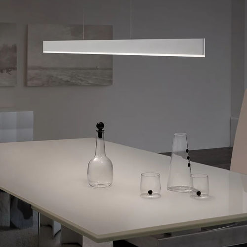 Hanging light fixture - RIGA - Zafferano Srl - LED / linear / IP20