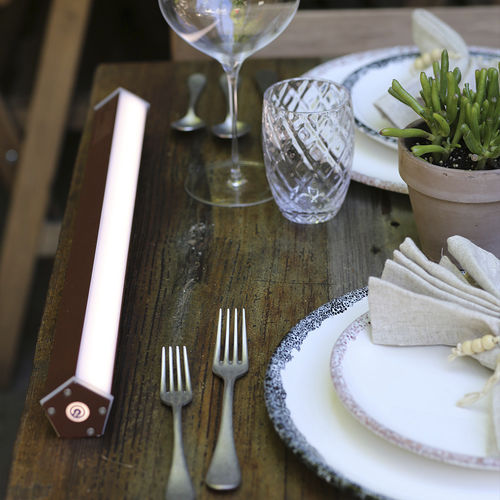 Portable lamp - PENCIL - Zafferano Srl - aluminum / contemporary / with rechargeable battery