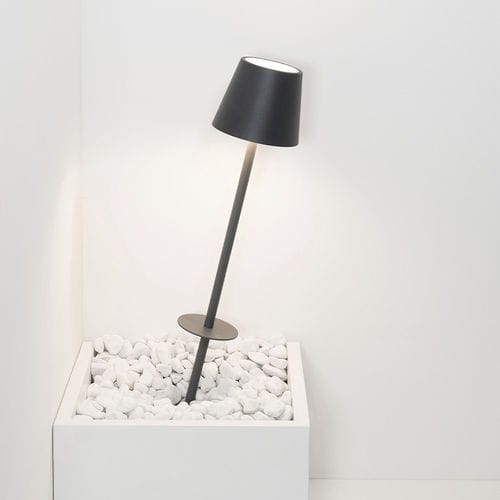 Floor-standing lamp - POLDINA  - Zafferano Srl - aluminum / contemporary / with rechargeable battery