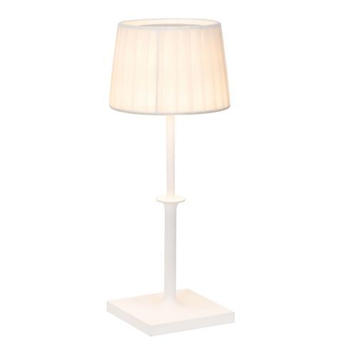 Table lamp - Poldina Classic - Zafferano Srl - aluminum / fabric / traditional