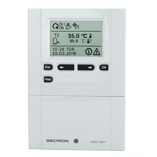 Wall-mounted heating controller - SGC16H - Seltron - for solar water heaters / remote-controlled