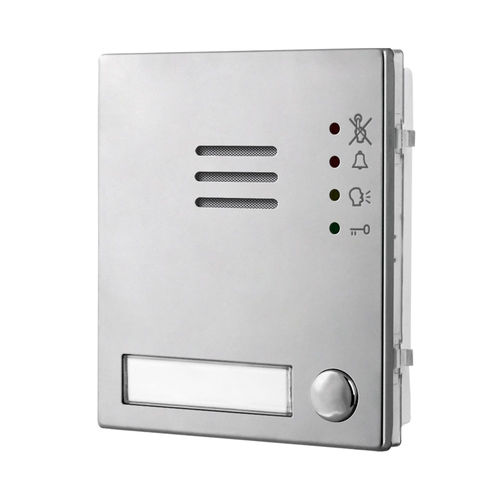 Matte finished stainless steel intercom module - 4304-1 - Videx Electronics S.p.A. - mirror finished stainless steel / anodized aluminum / non-residential
