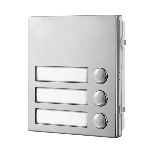 Stainless steel intercom module - 4043 - Videx Electronics S.p.A. - matte finished stainless steel / anodized aluminum / non-residential