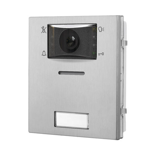 Matte finished stainless steel video door intercom - 4533X-0 - Videx Electronics S.p.A. - mirror finished stainless steel / white / built-in
