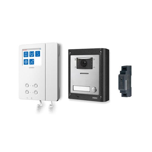 White video door intercom - IPVK/6296 - Videx Electronics S.p.A. - black / built-in / exterior