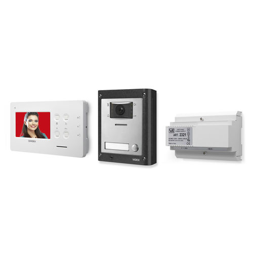 White video door intercom - ESVK/6488 - Videx Electronics S.p.A. - black / built-in / exterior