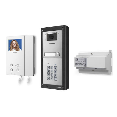 White video door intercom - ESVKC/6286 - Videx Electronics S.p.A. - black / built-in / exterior