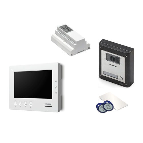 White video door intercom - ESVKX/6788 - Videx Electronics S.p.A. - black / built-in / exterior