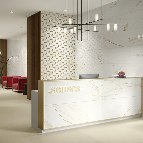 Glazed ceramic tile - CALACATTA ORO - revigres - polished / matte / indoor