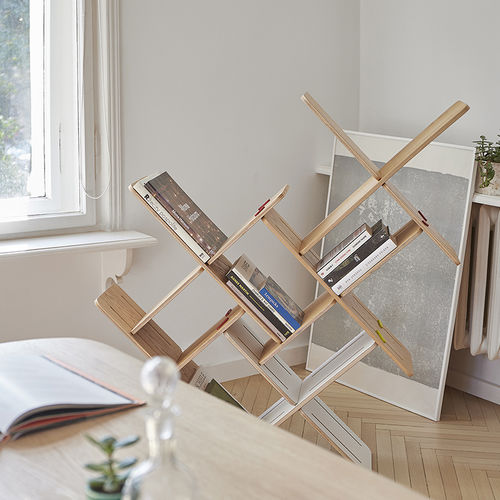 Free-standing bookcase - DYNKS - Tabanda - contemporary / birch